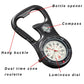 High Quality Medical Multifunctional Clip-On Carabiner Pocket Watch - Includes Compass, Bottle Opener and luminous dial for low light performance.