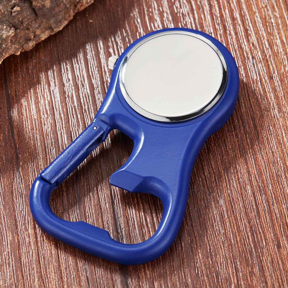 High Quality Medical Multifunctional Clip-On Carabiner Pocket Watch - Includes Compass, Bottle Opener and luminous dial for low light performance.