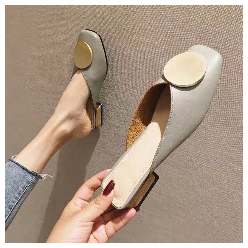 Women Slip On Mules - Flat Heel Casual Shoes.