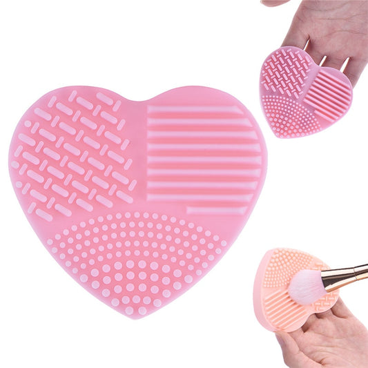 Clean Your Makeup Brush With This Simple Tool - Colorful Heart Shape Make Up Brushes Cleaning Tool. 4 Different Colors Available.