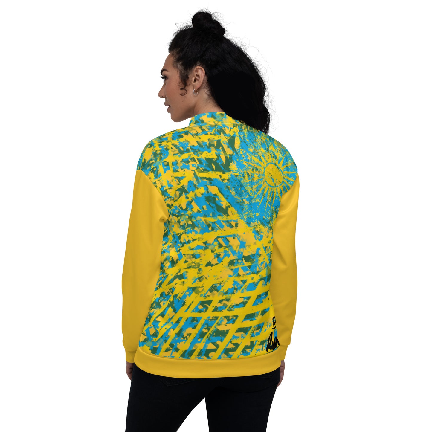 Rwanda Unisex Bomber Jacket design by BRYK.