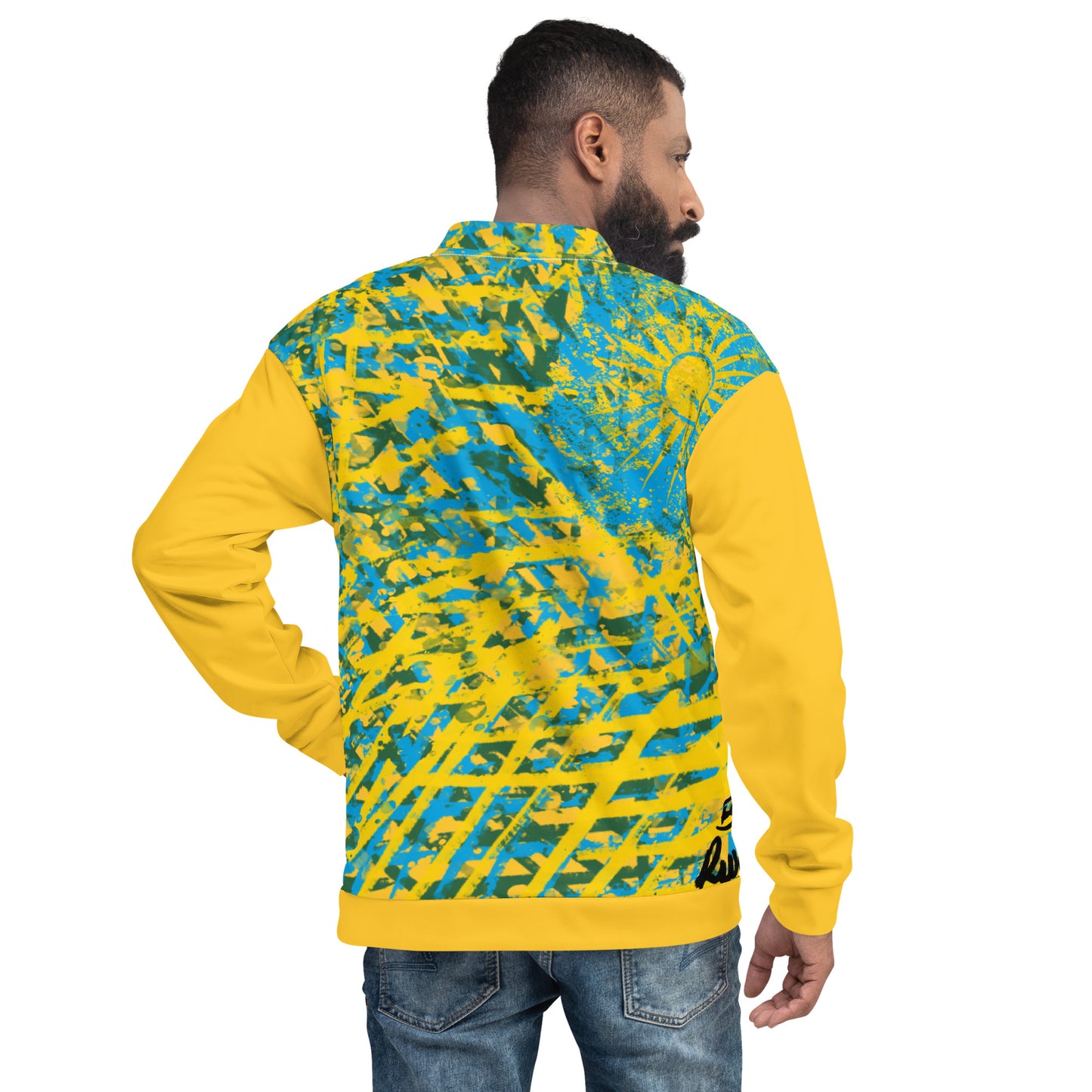 Rwanda Unisex Bomber Jacket design by BRYK.