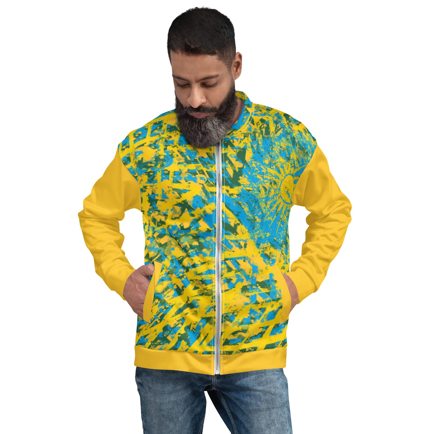 Rwanda Unisex Bomber Jacket design by BRYK.